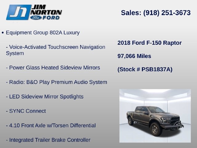 2018 Ford F-150 Raptor