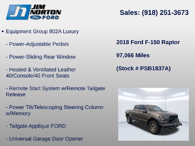 2018 Ford F-150 Raptor