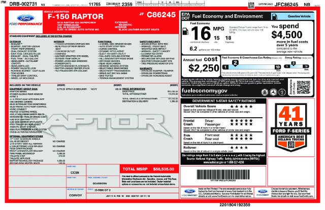 2018 Ford F-150 Raptor
