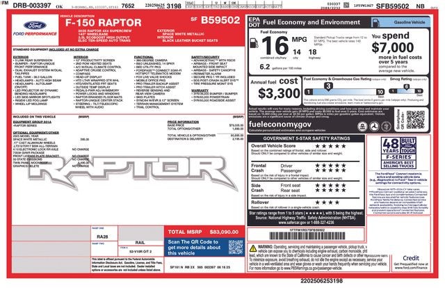 2025 Ford F-150 Raptor