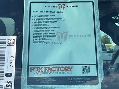 2026 Ford F-150 XLT ROCKY RIDGE