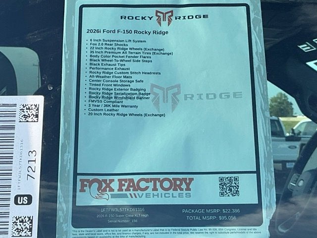 2026 Ford F-150 XLT ROCKY RIDGE
