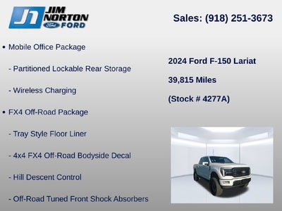 2024 Ford F-150 Lariat w/ Lift Wheels Tires
