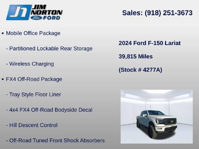 2024 Ford F-150 Lariat w/ Lift Wheels Tires