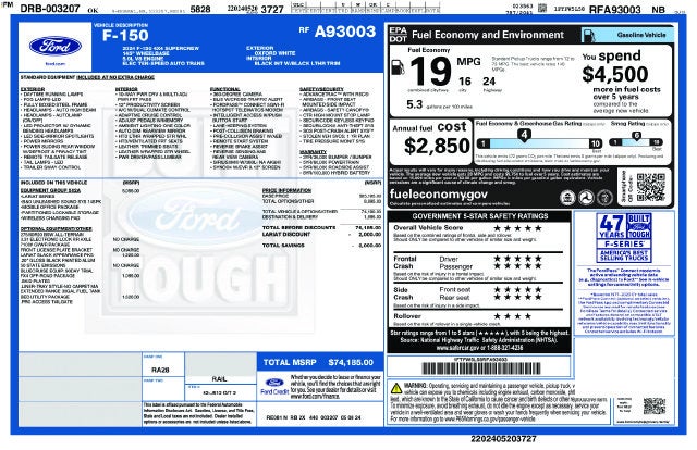 2024 Ford F-150 Lariat w/ Lift Wheels Tires