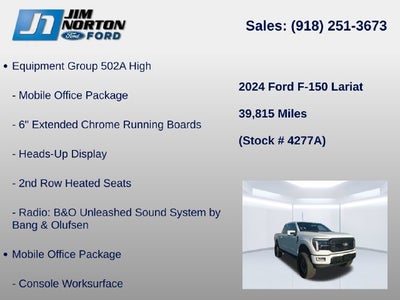 2024 Ford F-150 Lariat w/ Lift Wheels Tires