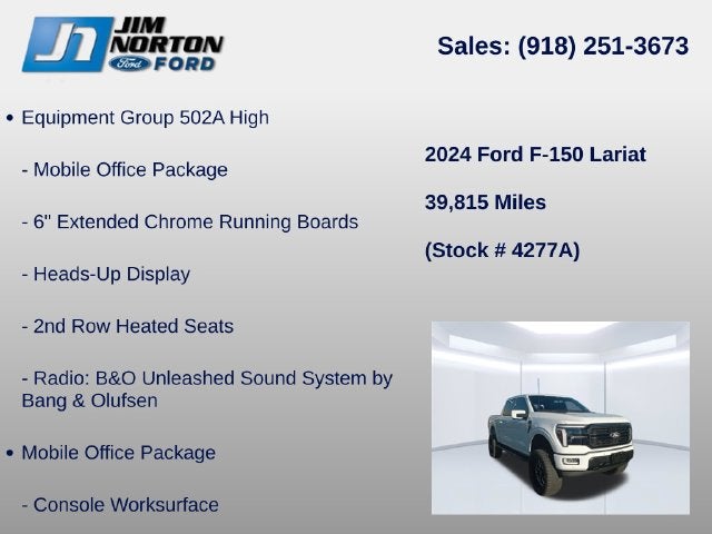 2024 Ford F-150 Lariat w/ Lift Wheels Tires