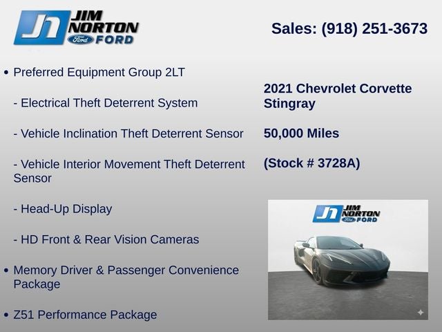 2021 Chevrolet Corvette Stingray 2LT