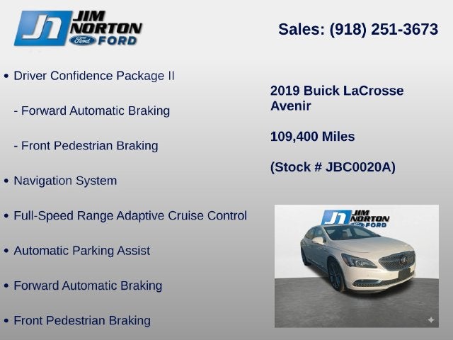 2019 Buick LaCrosse Avenir