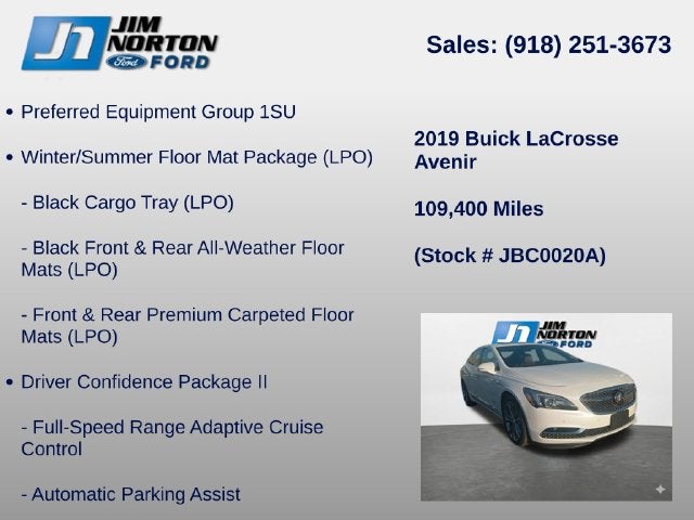 2019 Buick LaCrosse Avenir