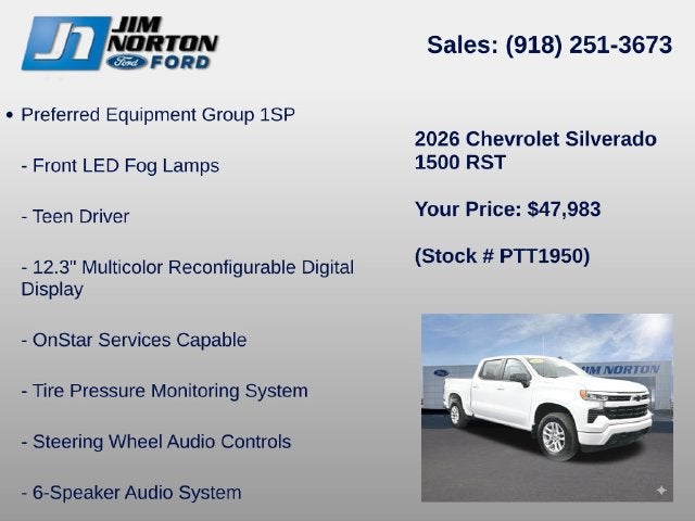 2026 Chevrolet Silverado 1500 RST