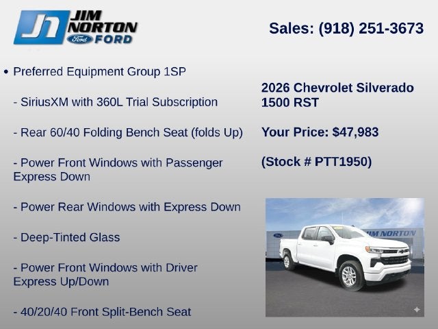2026 Chevrolet Silverado 1500 RST