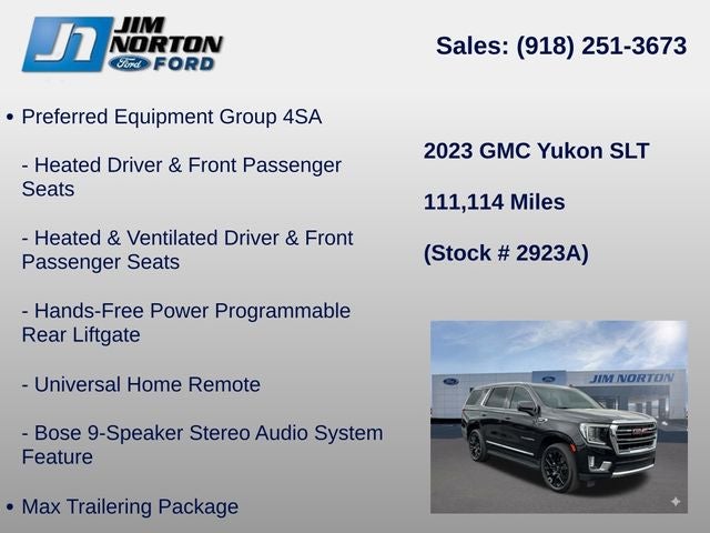 2023 GMC Yukon SLT