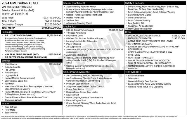 2024 GMC Yukon XL SLT