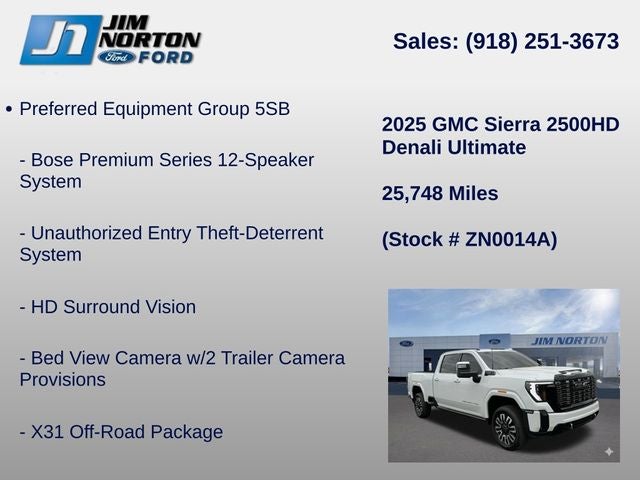 2025 GMC Sierra 2500HD Denali Ultimate
