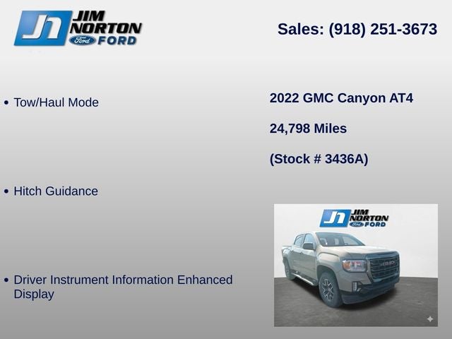 2022 GMC Canyon AT4 w/Leather