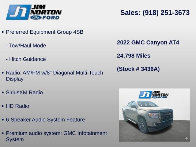 2022 GMC Canyon AT4 w/Leather