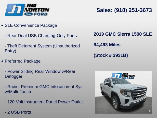 2019 GMC Sierra 1500 SLE