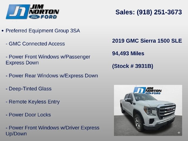 2019 GMC Sierra 1500 SLE