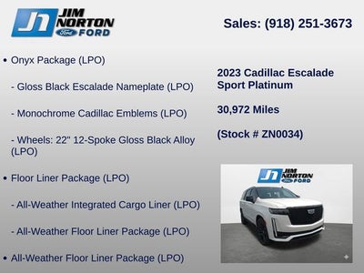 2023 Cadillac Escalade Sport Platinum