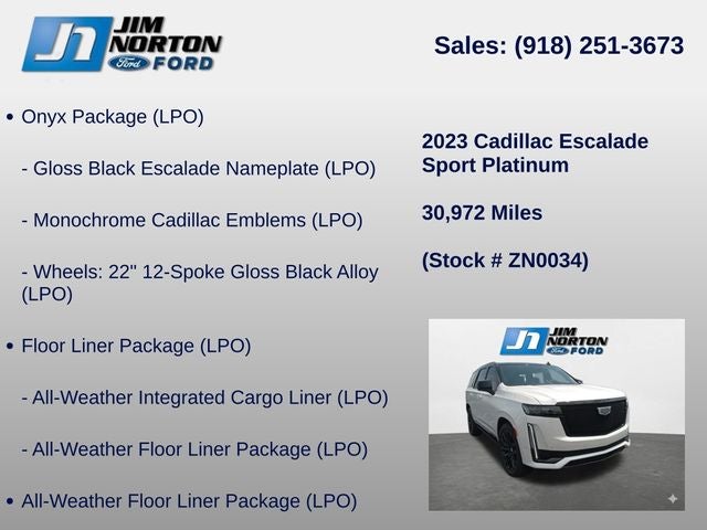 2023 Cadillac Escalade Sport Platinum