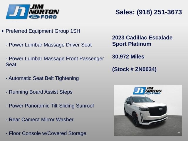2023 Cadillac Escalade Sport Platinum