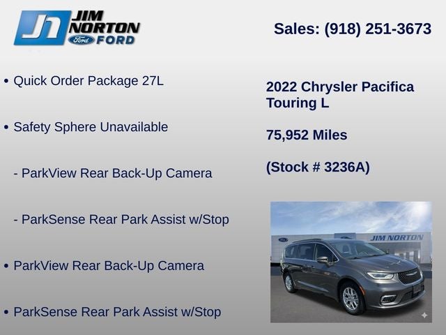 2022 Chrysler Pacifica Touring L