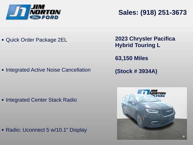 2023 Chrysler Pacifica Hybrid Touring L