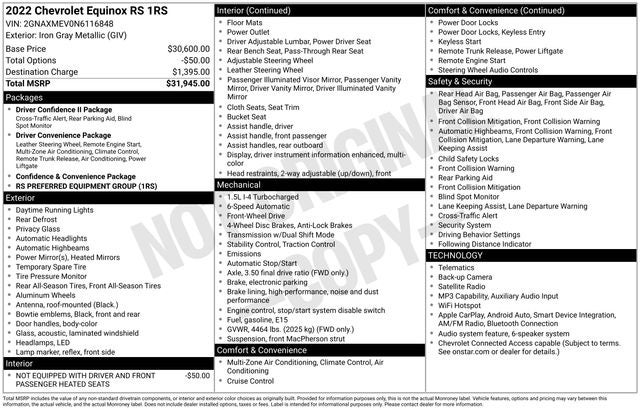 2022 Chevrolet Equinox RS