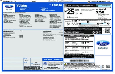 2019 Ford Fusion S