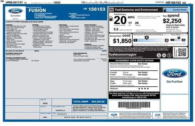 2017 Ford Fusion Sport