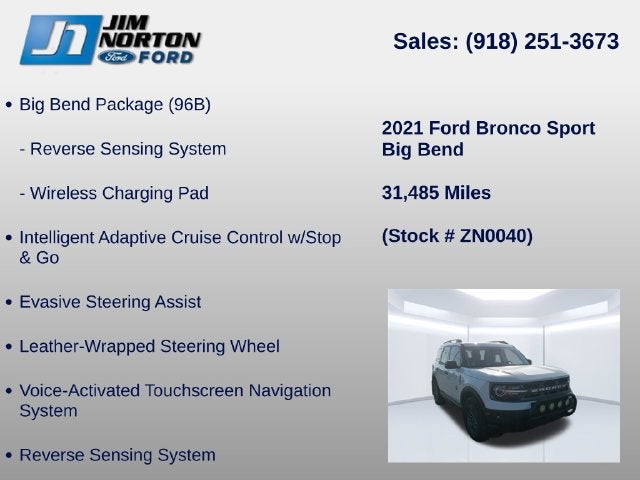2021 Ford Bronco Sport Big Bend