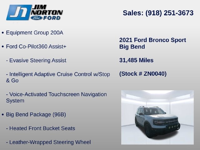 2021 Ford Bronco Sport Big Bend