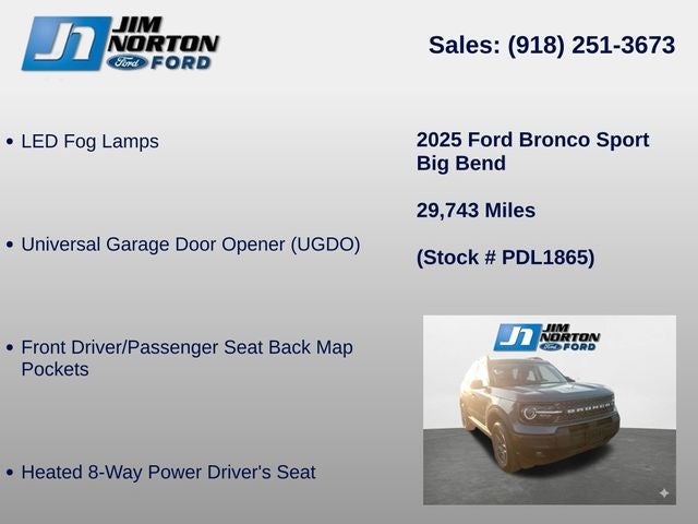 2025 Ford Bronco Sport Big Bend
