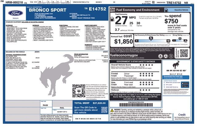 2026 Ford Bronco Sport Outer Banks