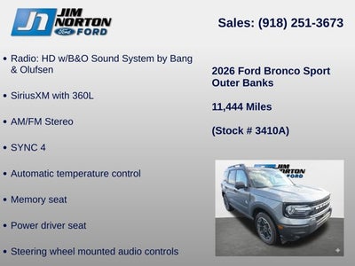 2026 Ford Bronco Sport Outer Banks