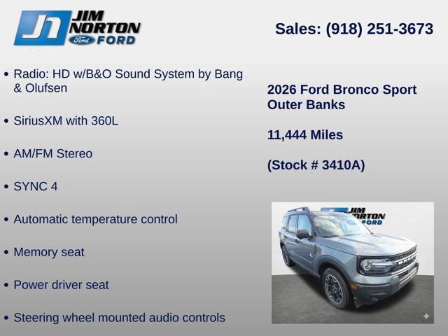 2026 Ford Bronco Sport Outer Banks