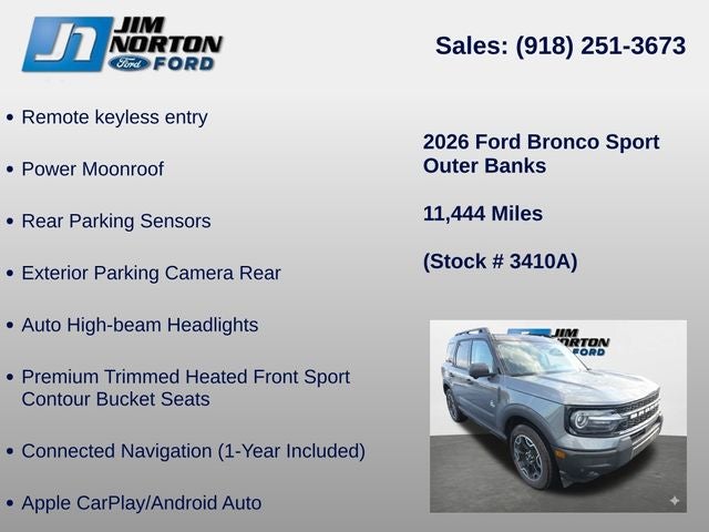2026 Ford Bronco Sport Outer Banks