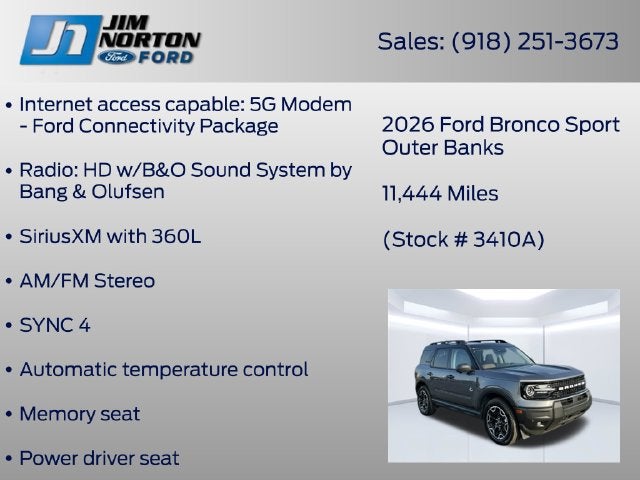2026 Ford Bronco Sport Outer Banks