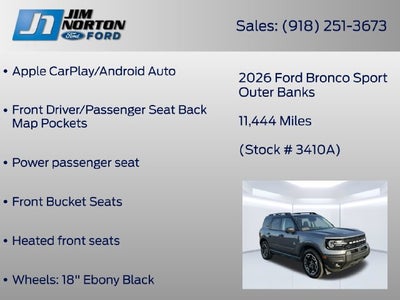 2026 Ford Bronco Sport Outer Banks
