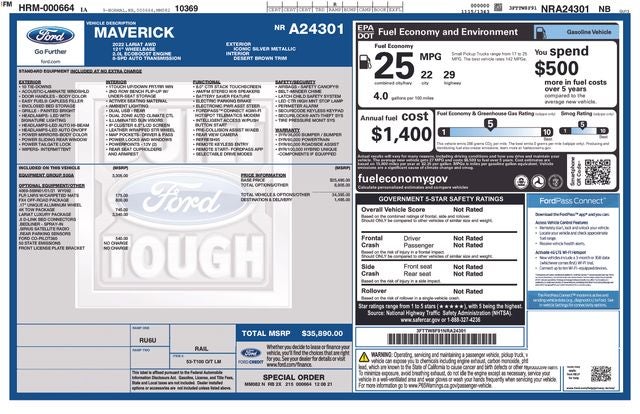 2022 Ford Maverick Lariat