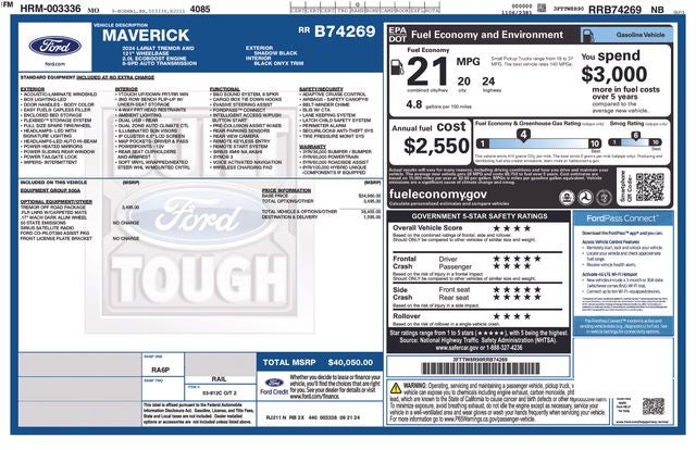 2024 Ford Maverick Lariat Tremor