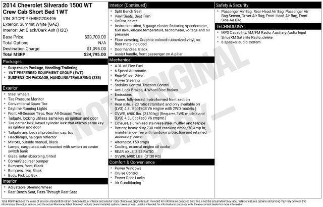 2014 Chevrolet Silverado 1500 Work Truck