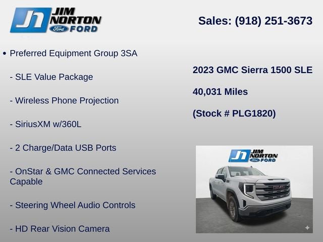 2023 GMC Sierra 1500 SLE