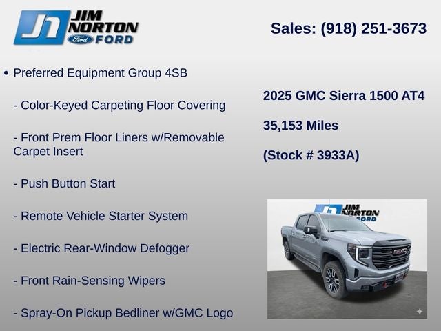 2025 GMC Sierra 1500 AT4