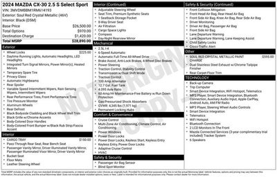 2024 Mazda Mazda CX-30 2.5 S Select Sport