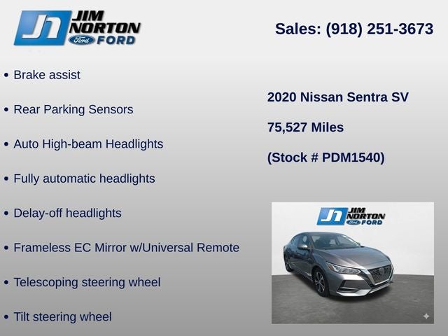 2020 Nissan Sentra SV