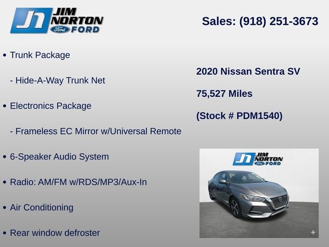 2020 Nissan Sentra SV