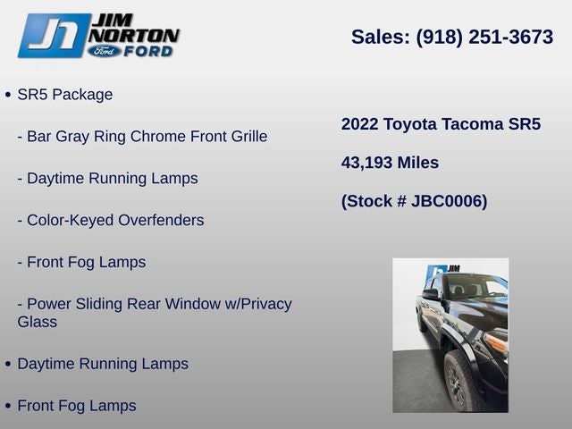 2022 Toyota Tacoma SR5 V6