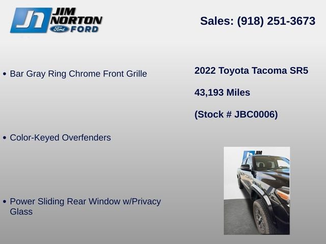 2022 Toyota Tacoma SR5 V6